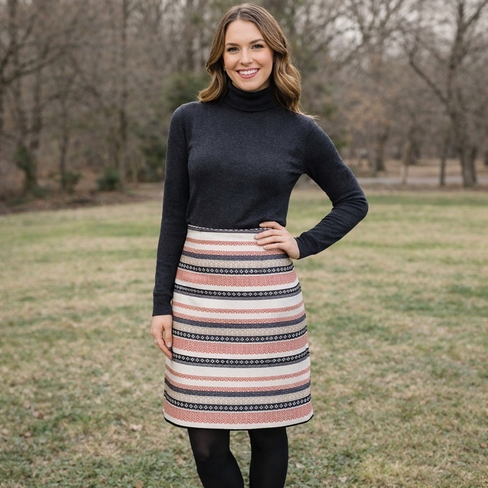 LOFT Southwestern Pattern Skirt Size 4